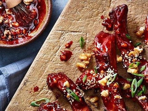 Korean Sticky Ribs with California Walnuts